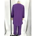 thumbnail image 5 of TSSOE Women's 3 Pieces Dress Suit Chiffon Plus Size Mother of The Bride Pants Suit Wedding Guest Purple L, 5 of 6