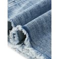 thumbnail image 6 of DARING DIVA Women's Plus Size Washed Front Frayed Classic Denim Jacket 4X Sky Blue1, 6 of 6