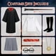 thumbnail image 2 of YANSION 8 Pcs Disfraz de Mago Niñas, Halloween Disfraz de Mago Cosplay, con Disfraz de Bastón Místico, Blusa, Corbata, Calcetines, Gafas para Fiesta de Cumpleaños, Navidad, Cosplay de Carnaval, 2 of 7