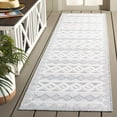 thumbnail image 2 of SAFAVIEH Cabana Ethan Geometric Indoor/Outdoor Runner Rug, Grey/Ivory, 2' x 8', 2 of 14