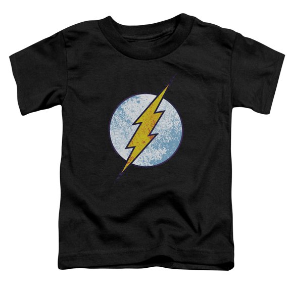 Dc Flash - Flash Neon Distress Logo - Toddler Short Sleeve Shirt - 2T