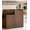 Brown-2pcs, variant on Esheno 50 Gallon Kitchen Trash Cabinet Commercial Grade Wood Conceals Large Can Odor Control Waterproof Easy Clean Adjustable Hinges White
