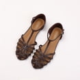 thumbnail image 2 of HBGVBA Womens Summer Sandals Hollow Out Woven Pointed Toe Flat Sole Mule Outdoor Casual Stylish Versatile Comfortable Shoes 41, 2 of 4