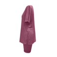 thumbnail image 4 of MXUIKV Workout Sets for Women Lightweight Summer Loose Fitted Side Slit Hem T-Shirts Tight Shorts(XX-Large,Wine), 4 of 7