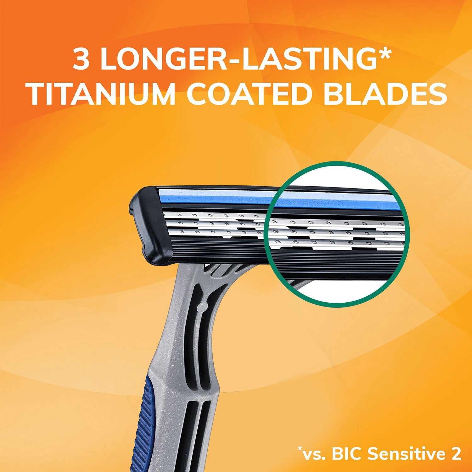 BIC Sensitive 3 Triple Bladed Disposable Razors for Men, 21ct