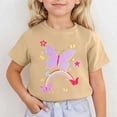 thumbnail image 2 of HNMKIU Hauts pour Filles T-Shirts Imprimés Mignons Manches Courtes Col Rond T-Shirt pour Enfants Tenue Décontractée Confortable Mode Quotidienne, 2 of 4