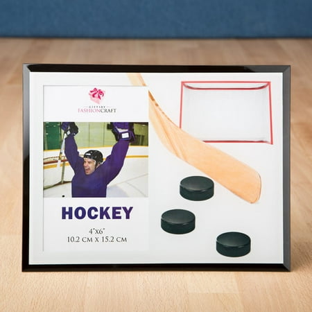 Fashion Craft Fabulous Glass Hockey Picture Frame