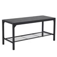 thumbnail image 6 of Hassch Set of 4 Dining Table Chairs, Kitchen Table with Bench and 2 Chairs, Breakfast Table Set with Storage Rack & Metal Frame for Small Space, Black, 6 of 7