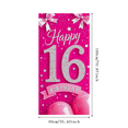 thumbnail image 2 of Pink Glittery Happy 16 Birthday Backdrop Banner Party Decoration Background for Birthday Party Celebrations Photography Props Event Decorations, 2 of 7