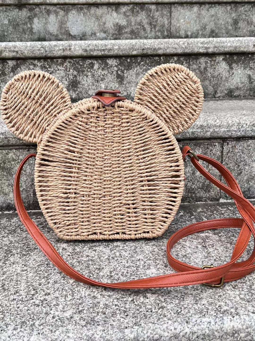 Kawaii Rattan Straw Shoulder Crossbody Bag Purse Cute Women's Handbag | Kawaii