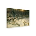 thumbnail image 3 of Trademark Fine Art Joseph Farquharson The Shortening Winter's Day Canvas Wall Art - 30x47, 3 of 5