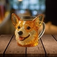 thumbnail image 3 of Face Design Clear Glass Cup Decorative Drinking Glassware for Home Kitchen Living Room, 3 of 5