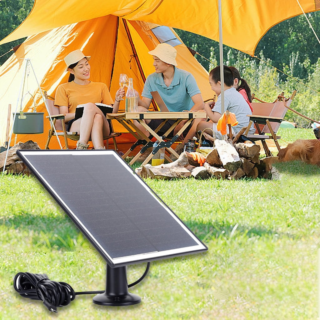 WINDLAND Solar Panel Charger 6W 5V Type C for Security Camera Outdoor IP65 Waterproof