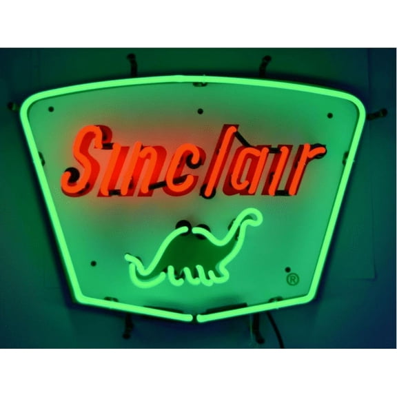 Queen Sense 20"x16" Sinclair Dino Gasoline Neon Sign HD Vivid Printing Handmade Artwork Neon Light 120SOCLVVD
