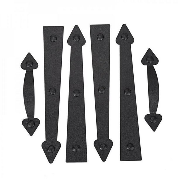 [Big Decorative Garage Door Curb Appeal Faux Hinges