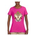 thumbnail image 2 of Wild Bobby Home Is Where You Hang Your Hat Country Eagle Pop Culture Women Graphic Tee, Fuschia, Large, 2 of 6