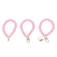 thumbnail image 1 of 3Pcs Pearl Key Chain, High Gloss, Smoother Edges, Various Styles, Metal Buckle, for Phone Case, ABS Resin Material, Mobile Phone Case Keychain Bag, 1 of 8