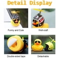 thumbnail image 3 of Adornos de coche de juguete de pato de goma, decoraciones de salpicadero de coche de pato amarillo, gafas geniales de pato con casco de hélice, estrella blanca de cinco puntas Sailing Electrónica, 3 of 6