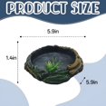 thumbnail image 2 of BESTSKY Turtle Tank Accessories,Resin Reptile Tank Accessories,Aquarium Feeding Dish Ornament Bearded Dragon Tank Accessories,Aquarium Decorative Feeding Bowl, 2 of 7