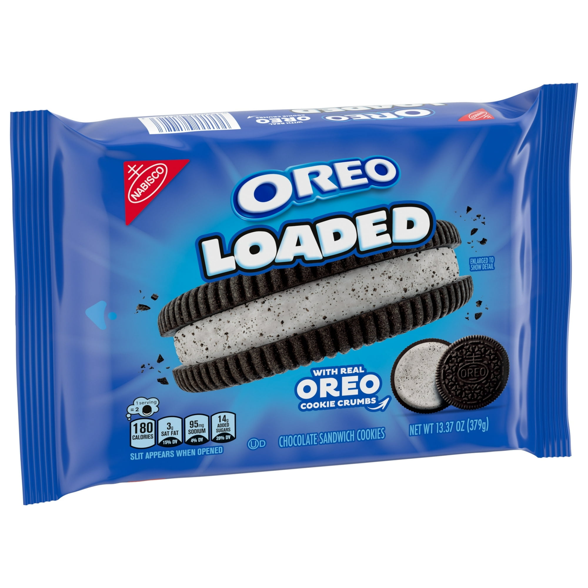 OREO Loaded Chocolate Creme Sandwich Cookies, Sweet Snack Cookies, 13.37 oz Pack  With Olive Green Bowl By ValueNest