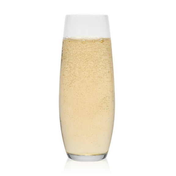 Libbey Stemless Flute Glasses, 9.6-ounce, Set of 6