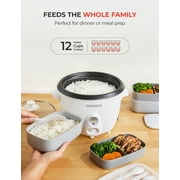CUCKOO One Touch Rice Cooker 6-Cup (Uncooked) / 12-Cup (Cooked), Small Rice Cooker & Warmer with Steamer Tray, Versatile Grain Cooker, Soup Maker, Auto Keep Warm, White (CR-0601C)