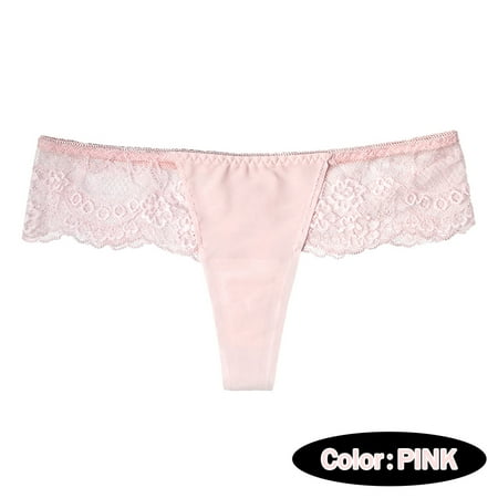 Womens Panties Cute Lace Sexy Triangle Non-Marking Breathable Ice Silk Midriff Underwear Comfort Soft Panties