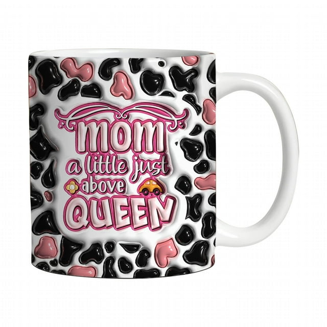 SPOORYYO Personalized Dog Mom Inflated Mug - Perfect Gift for Pet Lovers, Coffee & Tea Drinkers, Dishwasher Safe