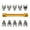 Gold, variant on Spoke Spanner Wrench, 10 in 1 Motorcycle Dirt Bikes Wheel Rim Tool for Adjust Rim Tension-(5.0-6.8mm) with Carry Case