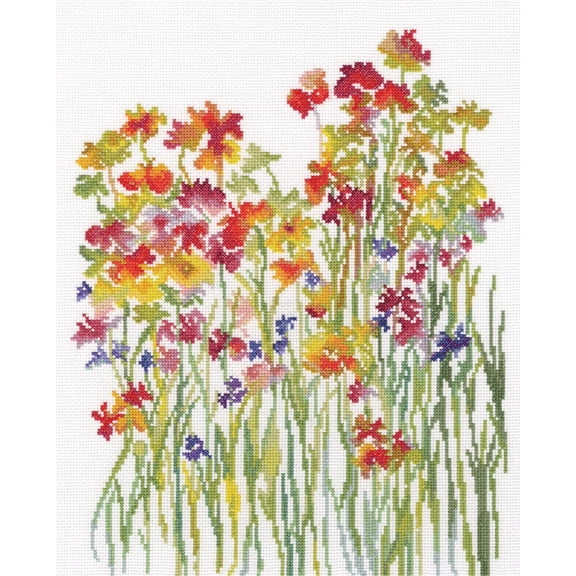 Flower Watercolour M581 Counted Cross Stitch Kit