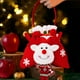 thumbnail image 5 of Bolsas de regalo navideñas con muñecos de muñeco de nieve de Papá Noel - Bolsillo de cordón tejido de 8,66x7,48 pulgadas para caramelos y pequeños regalos, 5 of 6