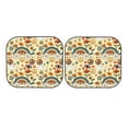 thumbnail image 7 of Xecao Mushrooms And Rainbows Peace for Foldable Car Sun Shades (2-Pack) offer sun protection with an easy-fold design for convenient windshield shading., 7 of 7