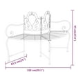 thumbnail image 4 of vidaXL Banc d'Arbre 150 cm Acier Noir, 4 of 4