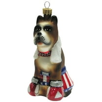 Christmas By Krebs Blown Glass Collectible Tree Ornaments (Boxer Dog)