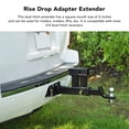 thumbnail image 4 of Extension Riser Hitch Adapter, Alloy Steel 2 inch Dual Port Waterproof Trailer Hitch Adapter Rust  Black Powder Coating Widely Applicable  for Trailer, 4 of 8
