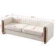 thumbnail image 4 of Chesterfield Velvet Sofa Upholstered Couch with Removable Cushions and Gold Metal Legs, for Living Room Office Apartment, 4 of 12