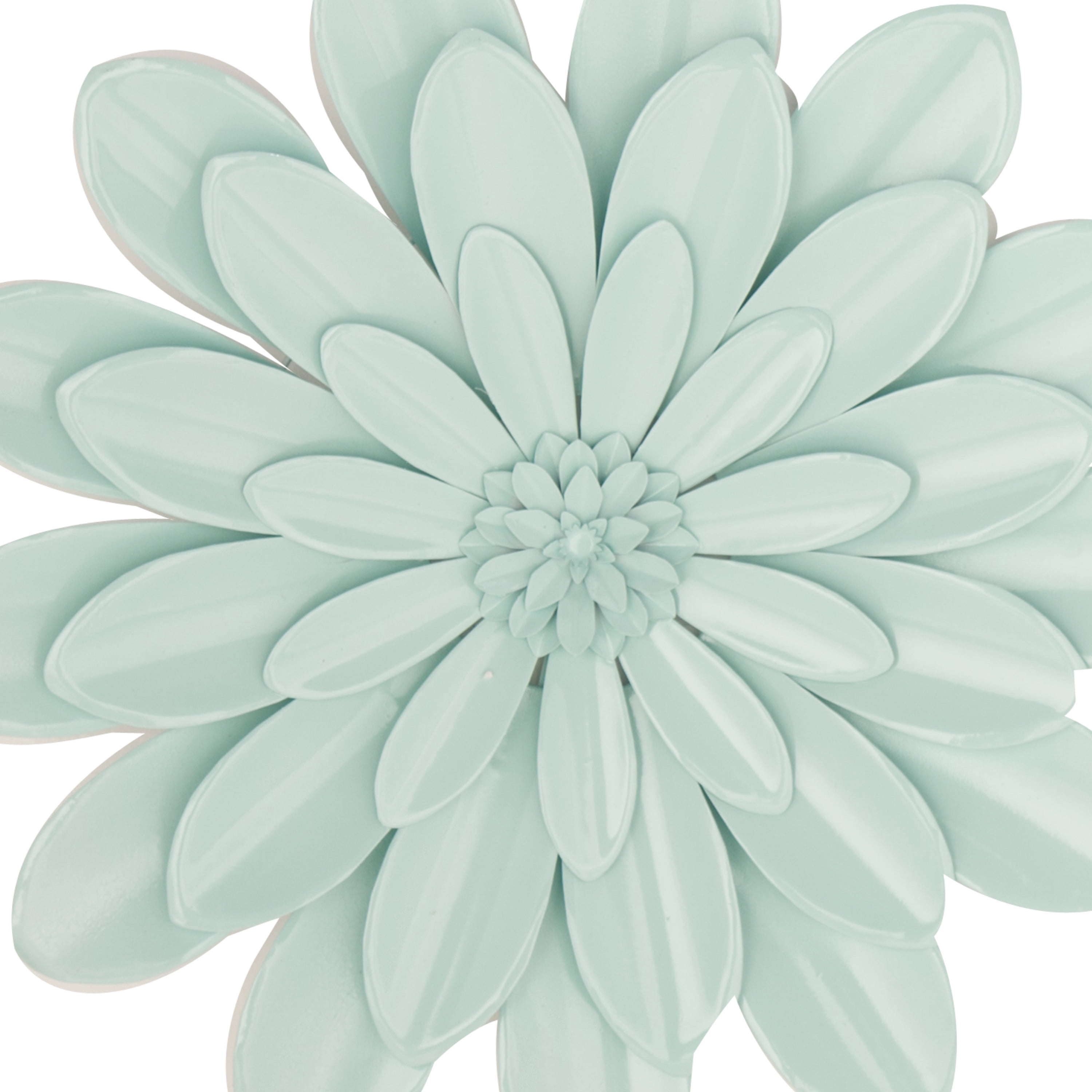 DecMode Green Metal Floral Wall Decor (3 Count)