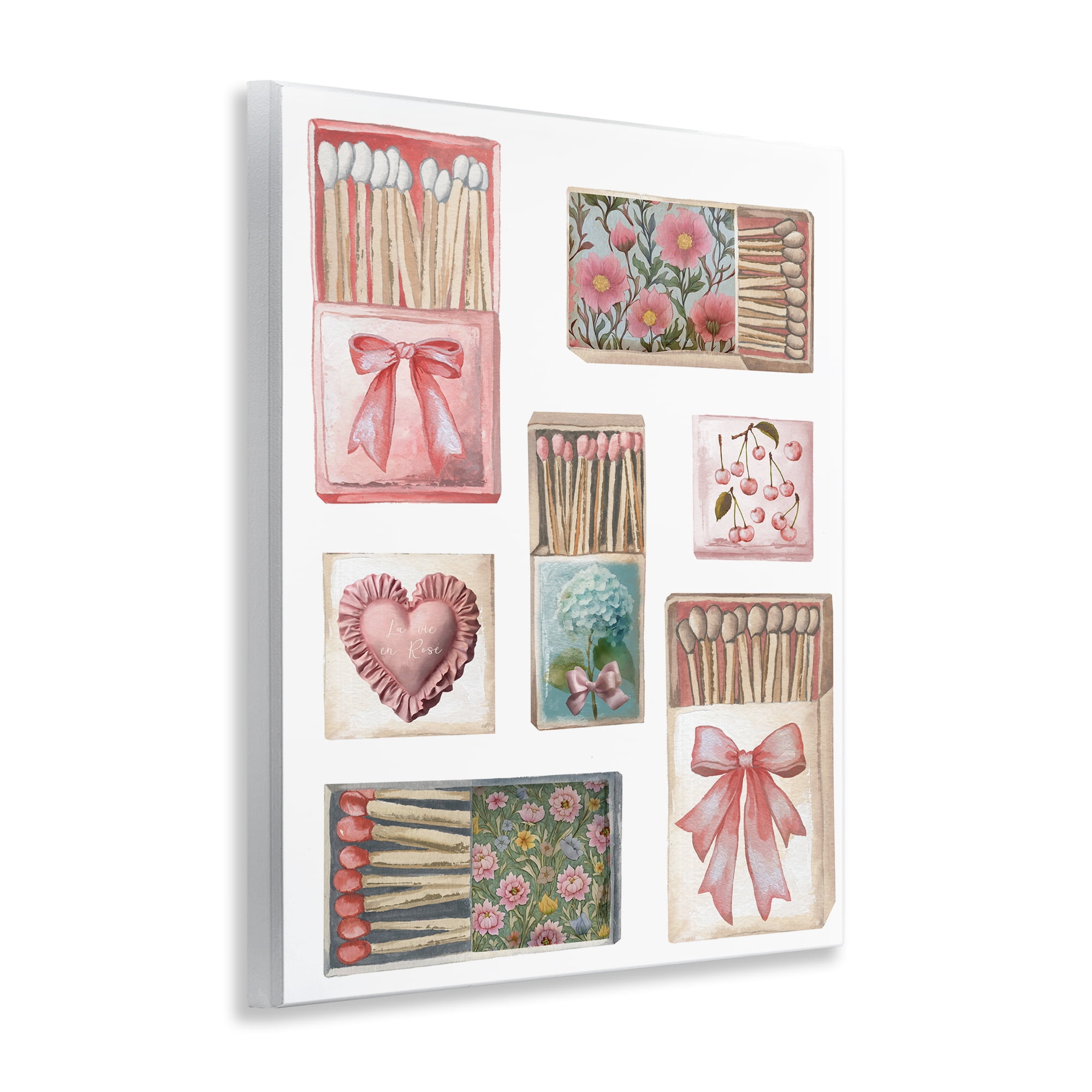 Stupell Industries Vintage Feminine Matchbooks Wall Plaque Art, design by Elizabeth Medley