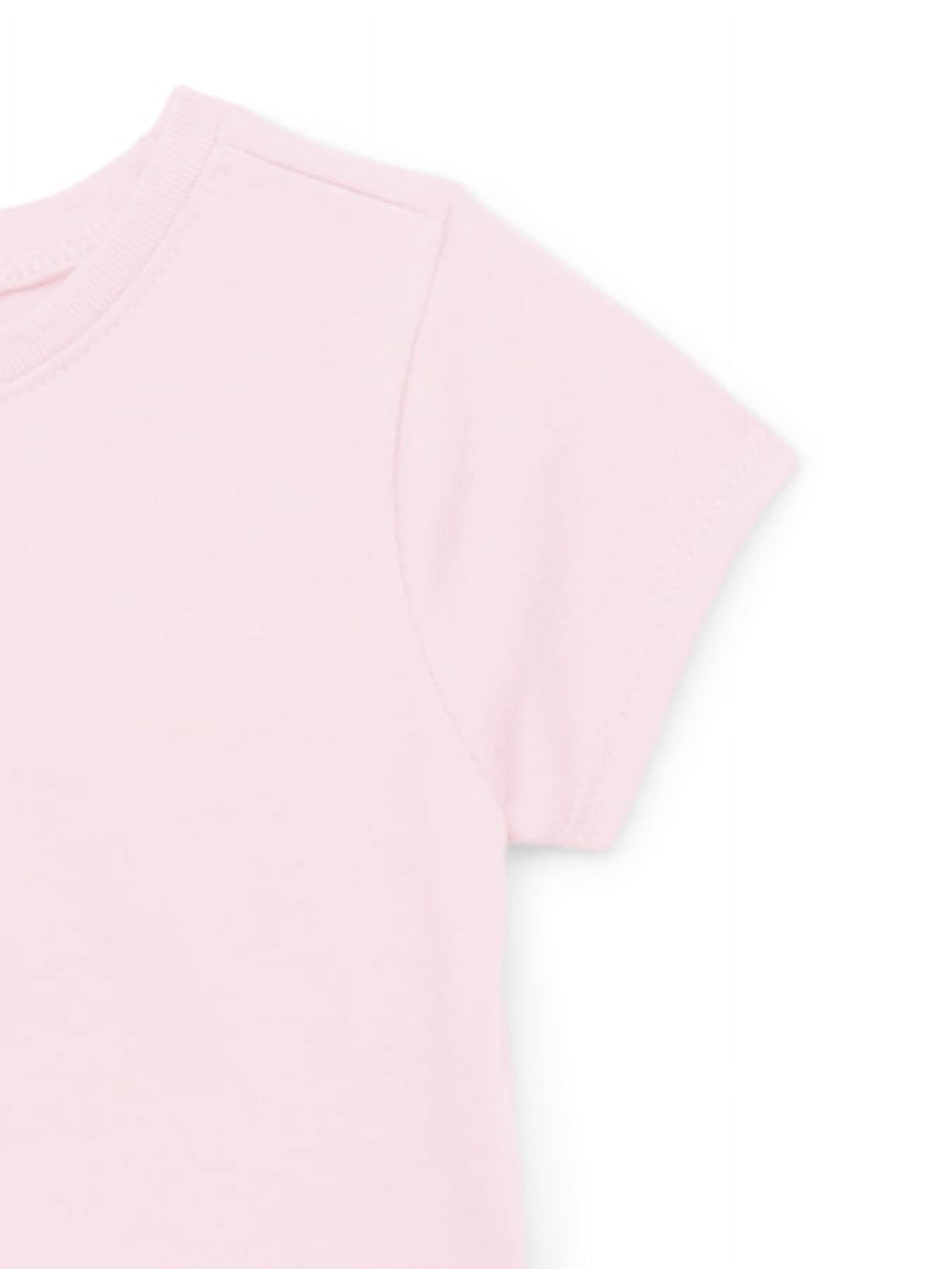 Garanimals Baby Girl Solid T-Shirt with Short Sleeves, Sizes 0M-24M