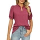 thumbnail image 3 of Camiseta de color puro, camiseta de cuello en V para mujer, camiseta de manga corta para mujer, camiseta de cuello en V para mujer, calidad inigualable, 3 of 6