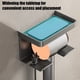 thumbnail image 5 of Soporte de pared para secador de pelo con adhesivo sin clavos, instalación sin taladros para baño, construcción de aleación, impermeable y a prueba de humedad, incluye adhesivo., 5 of 6