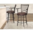 thumbnail image 2 of Bayview Metal Swivel Counter Stool with Coach Brown Microsuede Seat, 2 of 9