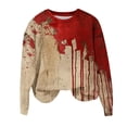 thumbnail image 1 of RKSTN Chandail en Molleton pour Femmes Col Rond Imprimé Chandail Ample Manches Longues Sans Capuche Chandails en Molleton, Tenues d'Automne, 1 of 4