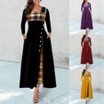 thumbnail image 5 of RYDCOT Fall Winter Dress for Women Casual Long Sleeve T Shirt Dresses Flowy Tiered Ruffled Casual Party Fall Black Midi Dress with Pockets, 5 of 6