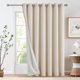 thumbnail image 1 of Cortinas forradas Jinchan para puertas de patio, 254 x 213 cm, color beige, 1 panel, 1 of 7