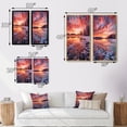 thumbnail image 4 of Designart "Icy Lake Under Pastel Sunlight II" Lake Framed Wall Art Set Of 2 - Lake House Yellow Framed Canvas Set For Living Room Decor, 4 of 6