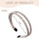 thumbnail image 5 of 1 Uds. Diadema fina de cristal simple retro Diadema antideslizante con doble diamante, 5 of 6