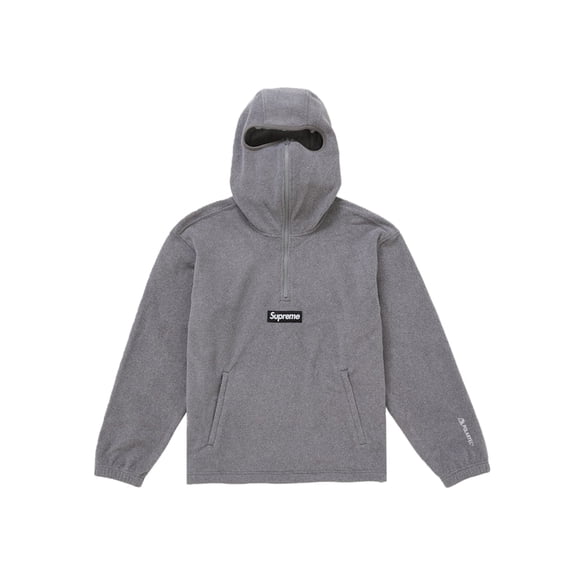 Supreme Men's Polartec Face Mask Half Zip Hooded Sweatshirt Grey, from StockX