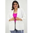 thumbnail image 1 of Blazer manga 3/4 Roman Fashion /Tallas Extras, 12255 (Blanco) blanco 36, 1 of 7
