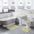 thumbnail image 5 of Yellow Rose Bath Mat 3 Piece Bathroom Rug Set, Farmhouse Romantic Botanical Floral Flowers Non Slip Bath Rug Contour Mat and Toilet Lid Cover, Absorbent Shower Mats Soft Bath Rugs and Mats Sets, 5 of 8